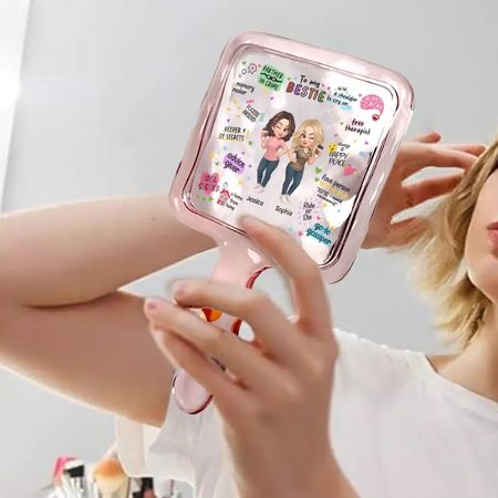 To My Bestie – Personalized Mirror for Sisters with Fun Quotes